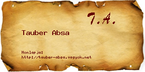 Tauber Absa névjegykártya